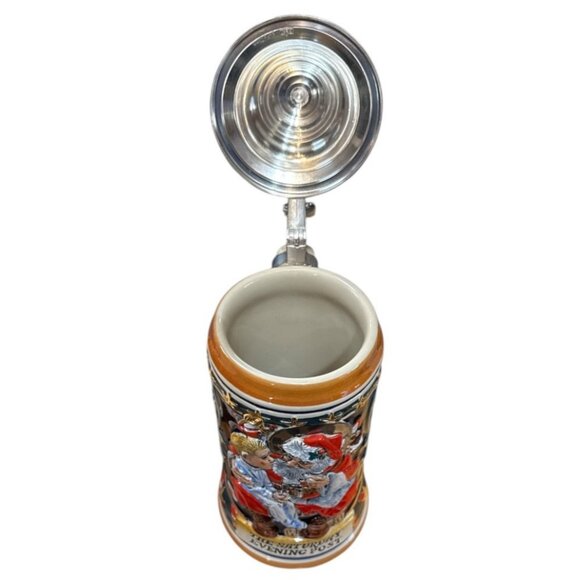 1994 Saturday Evening Post Christmas Collector Lidded Stein 10.75" S.P. GERZ NIB - Picture 6 of 9